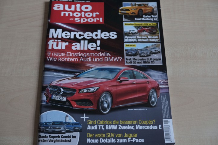 Deckblatt Auto Motor und Sport (18/2015)
